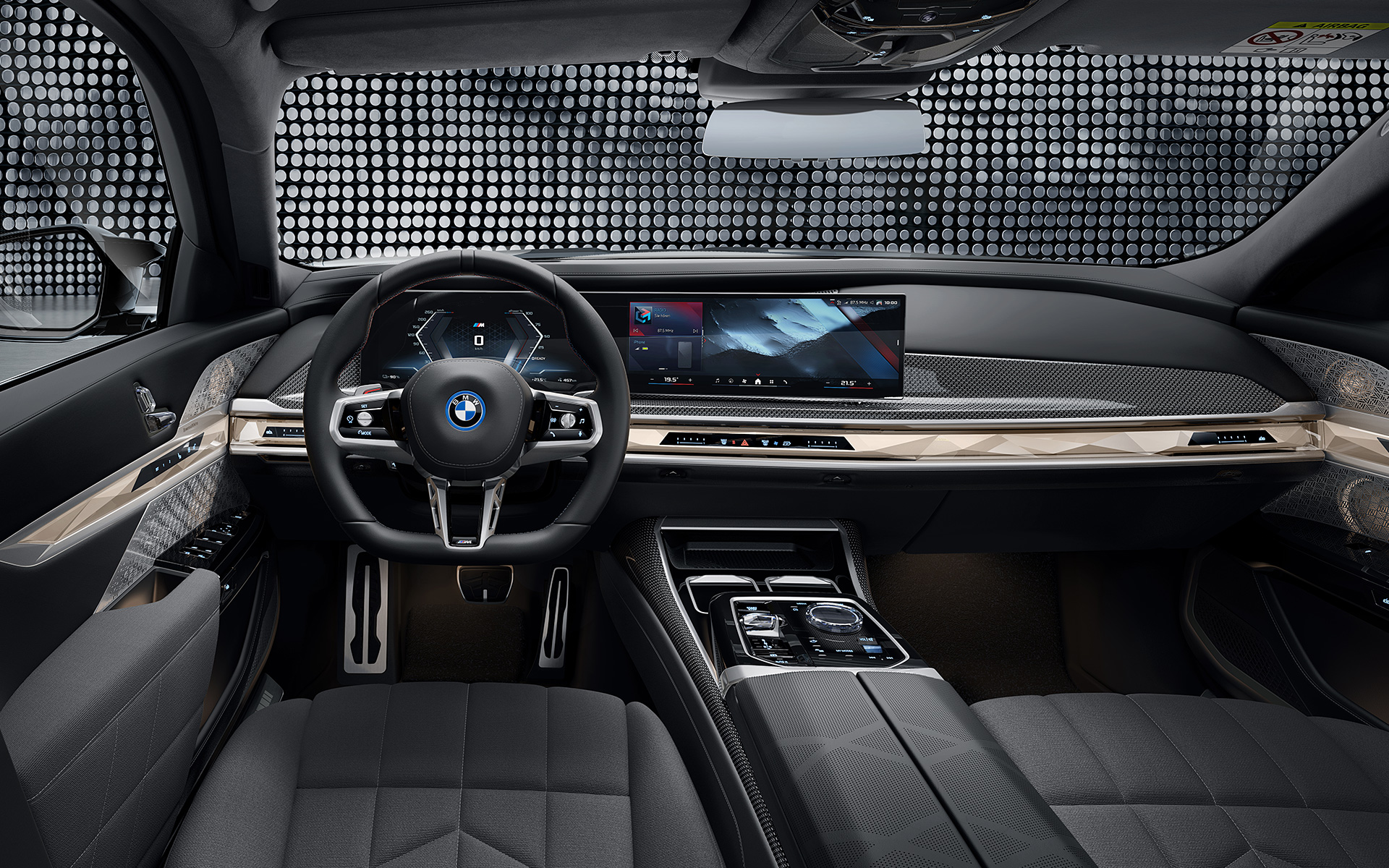 BMW i7 M70 xDrive Sedan, G70, salons, kokpits